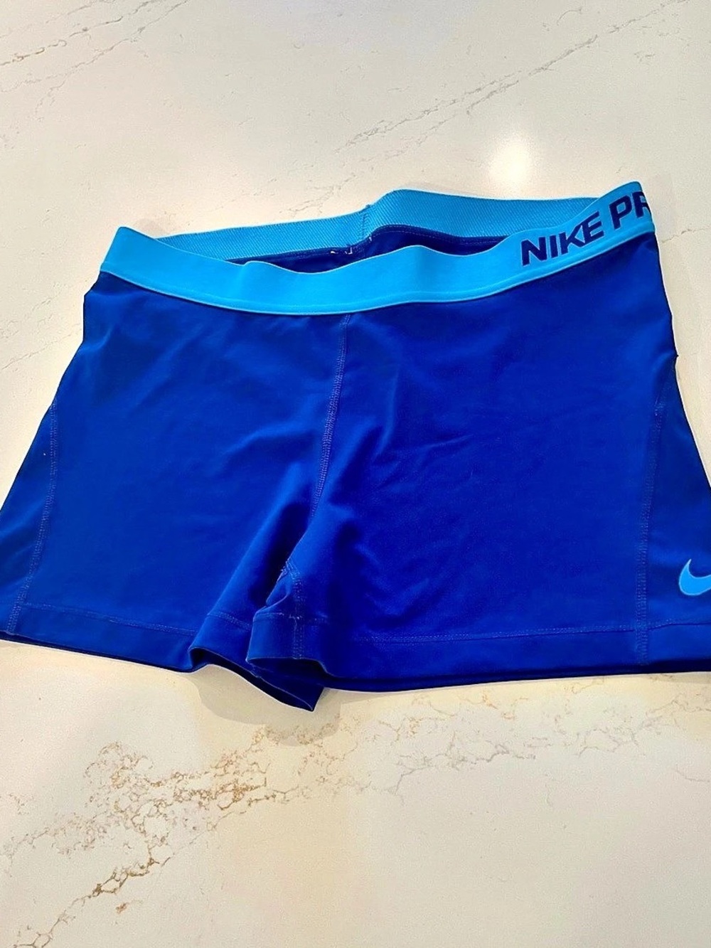 Nike Pro Women's Athletic Compression Shorts Blue XL